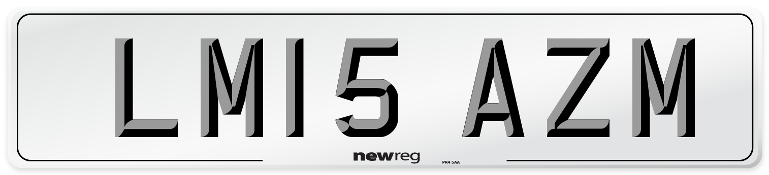 LM15 AZM Number Plate from New Reg